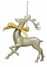Load image into Gallery viewer, NEW Glitter Reindeer Ornament - Standing
