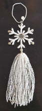 Load image into Gallery viewer, NEW Beaded Tassel Snowflake Ornament A
