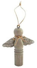 Load image into Gallery viewer, NEW 5.5" Mango Wood and Tin Angel Ornament 46700036S

