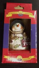 Load image into Gallery viewer, NEW Florida State University Snowman Ornament 83690a - Black Hat
