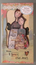 Load image into Gallery viewer, NEW Angel Ornament with Photo Frame Gift Card - Mom: I Heart your Heart
