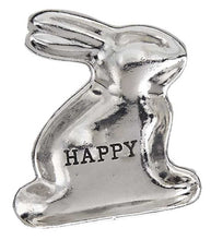 Load image into Gallery viewer, NEW Mini Metal Bunny Trinket Dish w Gift Box - Happy / Joy
