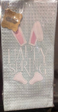 Load image into Gallery viewer, NEW Easter Waffle Weave Hand Dish Towel - Happy Spring 4405238S
