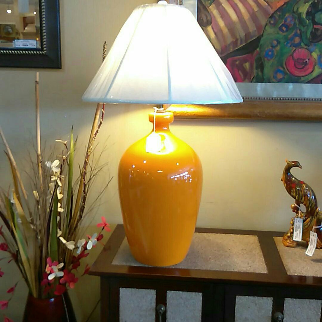 Vintage Orange Ceramic Lamp