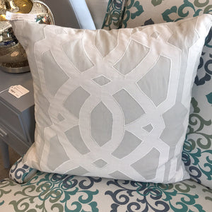 NEW 19" Gray Pillow Cover & Feather Insert