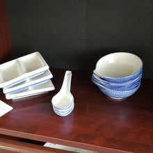 Load image into Gallery viewer, SET 11-Pc Pier 1 Sushi Set Blue &amp; White Porcelain
