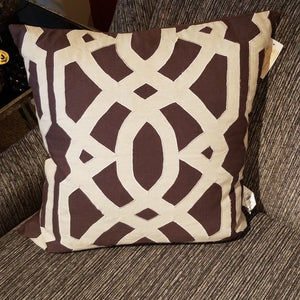 NEW 19" Brown Pillow Cover & Feather Insert