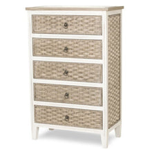 Load image into Gallery viewer, NEW Sea Breeze 5 Drawer Chest - Taupe &amp; Whitewash *NS
