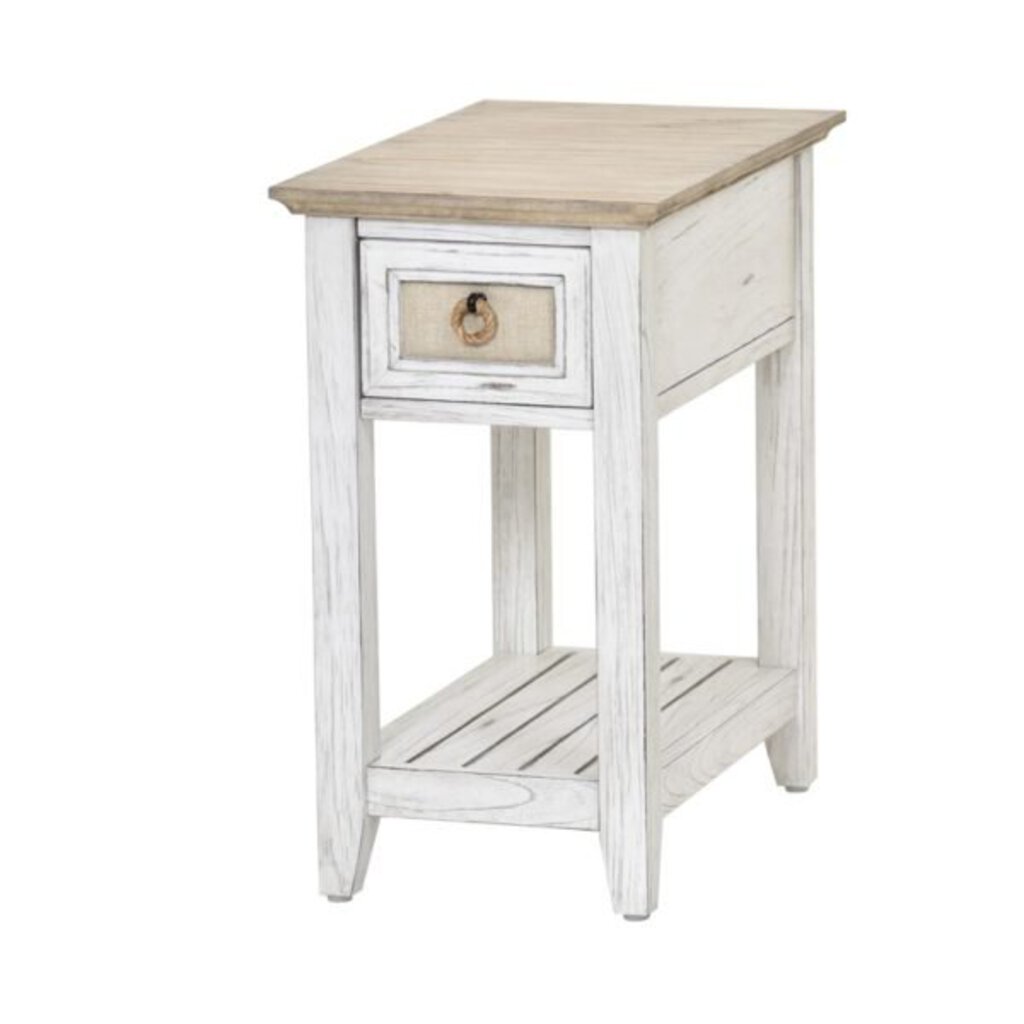 NEW Captiva Island Chairside Table - Beach Sand & Weathered White