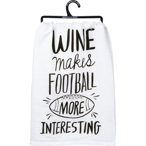 *NEW Dish Towel - Wine Football - 30106