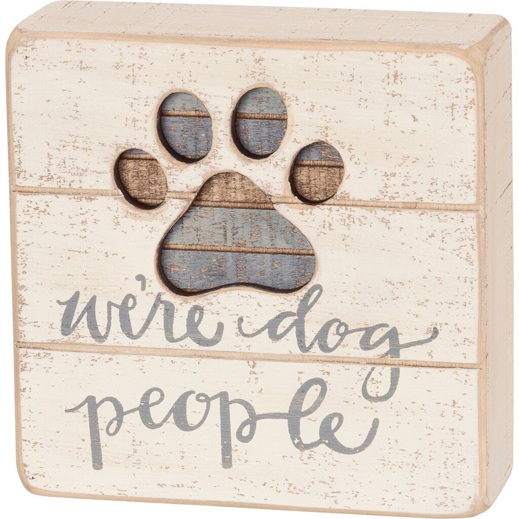 NEW Slat Box Sign - Dog People - 38232