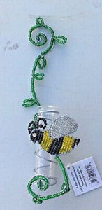 NEW Beadworx by Grass Roots Bumblebee Bud Vase