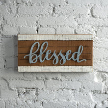 Load image into Gallery viewer, NEW Slat Box Sign - Blessed - 39353
