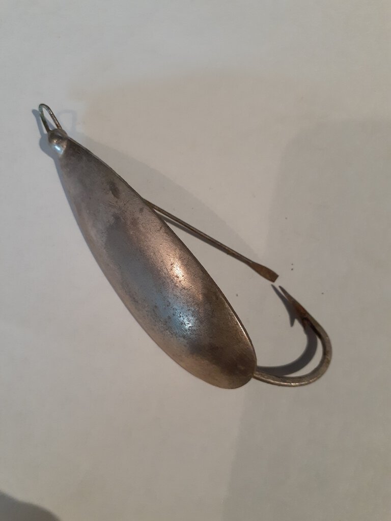 VINTAGE Johnson's Silver Minnow Spoon Fishing Lure - large – Starboard Home