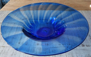 12" Cobalt Blue Glass Bowl