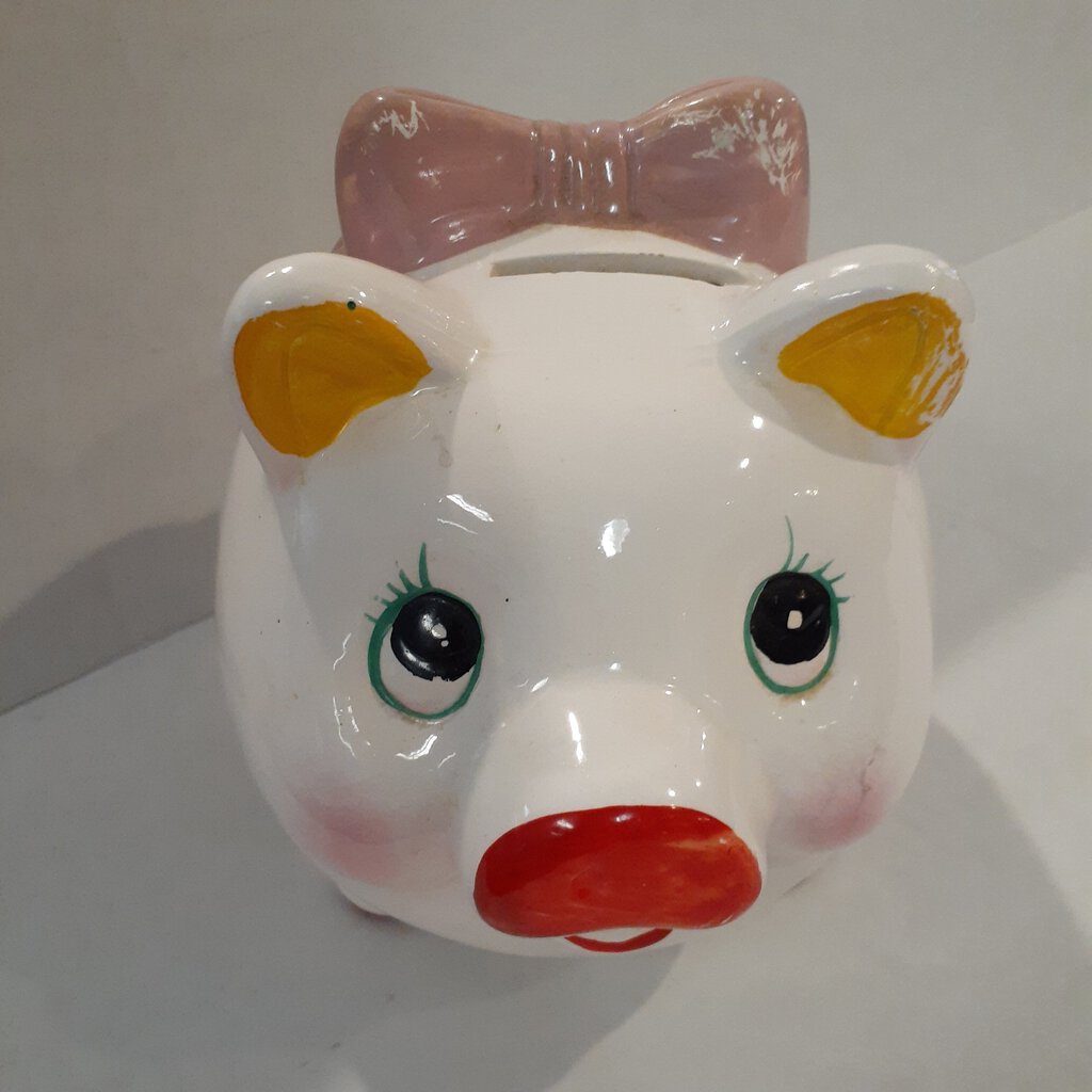 Pink Bow Piggy Bank