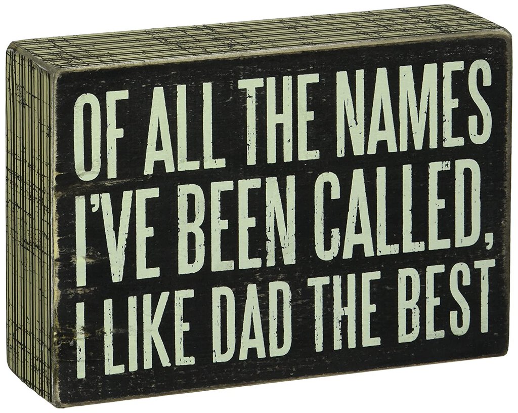 NEW Box Sign - Dad the Best - 21328