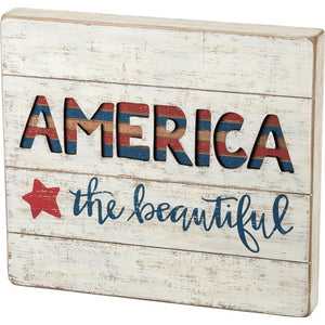 NEW Slatted Sign - America - 38238