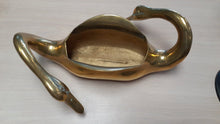 Load image into Gallery viewer, VINTAGE Brass Double Swan Planter, Korea
