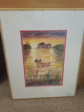 Load image into Gallery viewer, Framed and Matted Watercolor Print Signed by Warren Henderson 22x17.5
