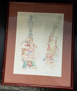 Framed and Matted Art Print "Bermuda Gombeys in Watercolor" by Diana Watlington Rootnik