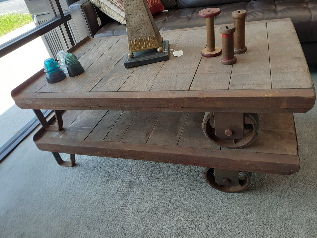 Salvaged Industrial Railway Cart