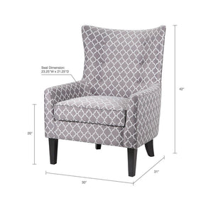 NEW Carissa Shelter Wing Chair - Grey