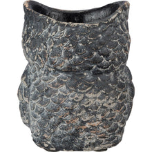 Load image into Gallery viewer, NEW Cement Owl Planter - Sm Dk Gray - 38936a
