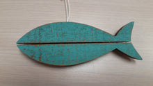 Load image into Gallery viewer, NEW Pallet Wood Fish - Teal - 34511c
