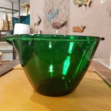 Load image into Gallery viewer, VINTAGE Emerald Green Glass Mixing Bowl
