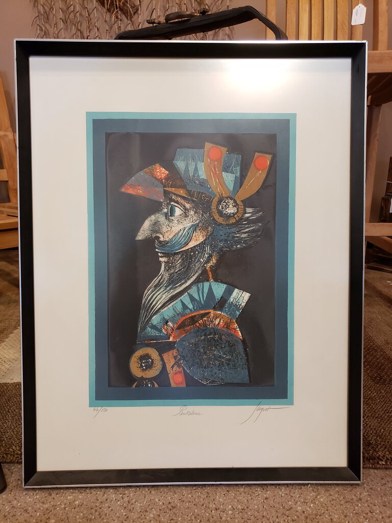 Framed, Matted, and Signed Lithograph 