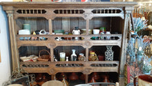 Load image into Gallery viewer, Hand Carved Teak Shelf, Imported from Bali 82&quot; x 72&quot;

