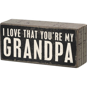 NEW Box Sign - My Grandpa - 21315