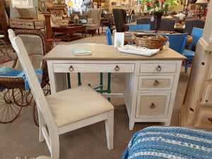 NEW Captiva Island Desk & Chair - Beach Sand & Weathered White