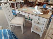 Load image into Gallery viewer, NEW Captiva Island Desk &amp; Chair - Beach Sand &amp; Weathered White
