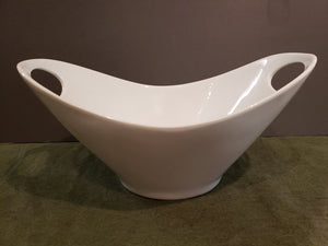 White Ceramic Bowl with Handles