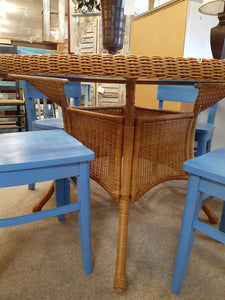 NEW 48" Round Honey Outdoor Wicker Dining Table