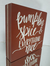 Load image into Gallery viewer, NEW Box Sign - Pumpkin Spice - 91365
