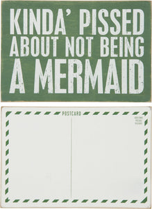 *NEW - Wooden Postcard - Not Mermaid - 30853