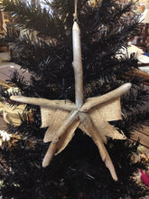 Load image into Gallery viewer, NEW 11&quot; Hanging Driftwood &amp; Burlap Star
