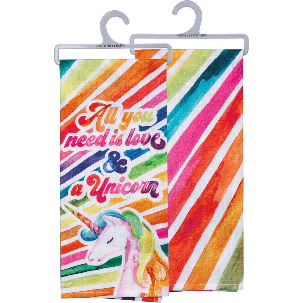 NEW Dish Towel - All You Need Is Love And A Unicorn - 103824