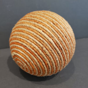 Orange Swirled Jute Ball - 13350 - Made in India - 5"