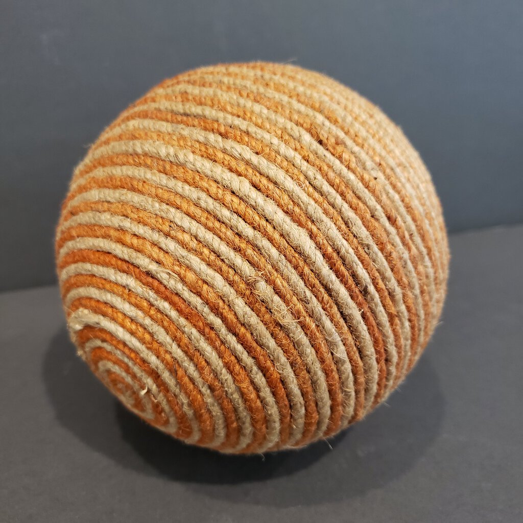 Orange Swirled Jute Ball - 13350 - Made in India - 5