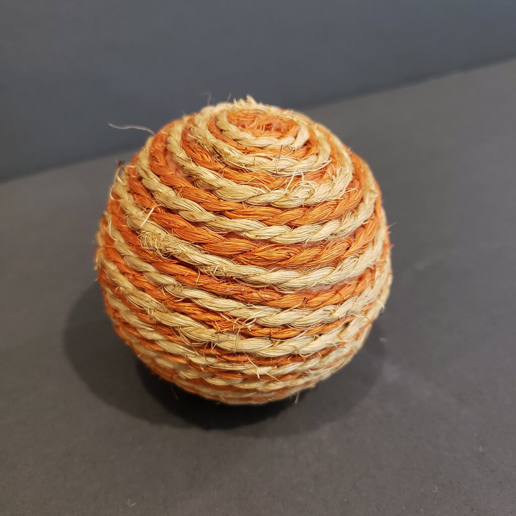 Orange Striped Jute Ball - 3