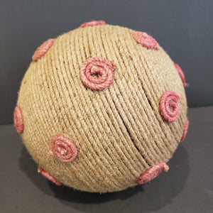 Dotted Jute Ball - 13359 - Made in India - 6"