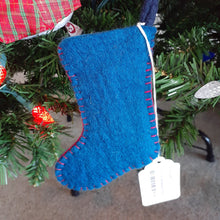 Load image into Gallery viewer, NEW Felt Stocking Ornament - Blue
