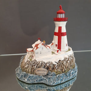 Harbour Lights Christmas 1999 East Quoddy Light, Canada Lighthouse w/Box