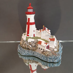 Harbour Lights Christmas 1999 East Quoddy Light, Canada Lighthouse w/Box