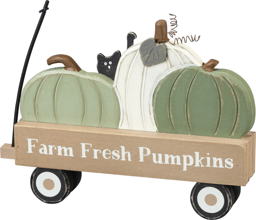NEW Chunky Sitter - Brown Wagon Farm Fresh Pumpkins - 100776