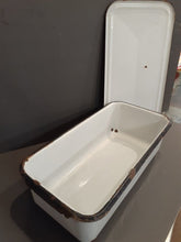 Load image into Gallery viewer, VINTAGE Enamelware Refrigerator Box with Lid
